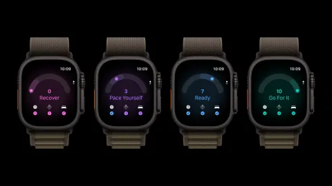 Four Apple Watch Ultra 4 showing the four readiness recommendations